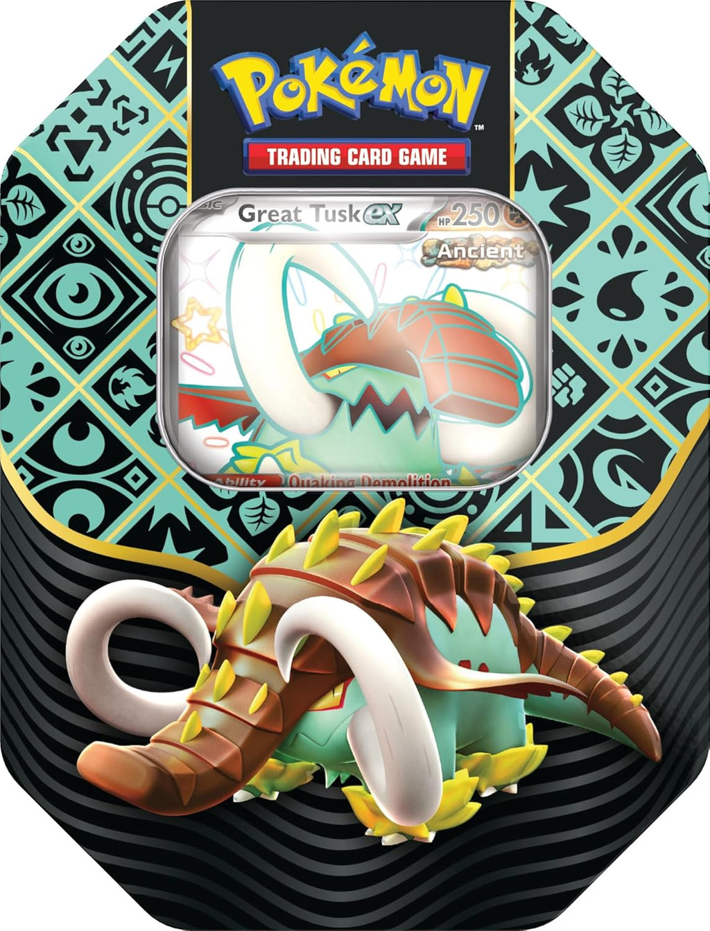 Pokémon Paldean Fates Tin - Shiny Great Tusk ex