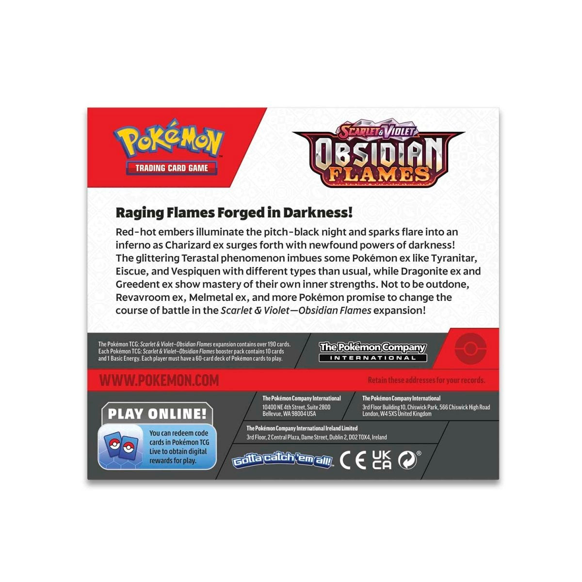 pokemon tcg obsidian flames booster pack Pokemon Scarlet & Violet: Obsidian Flames Booster Pack – Elite Trainer Cards