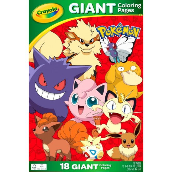 Crayola Pokémon 18-page Giant Colouring Book