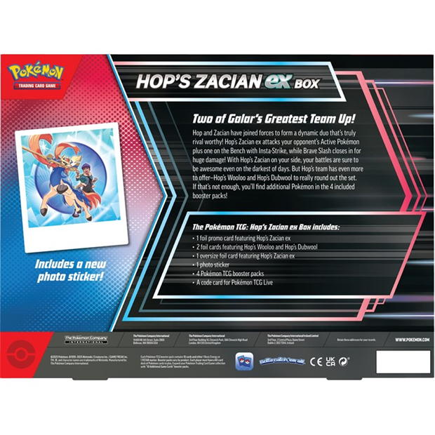 Pokemon Hop's Zacian EX Box