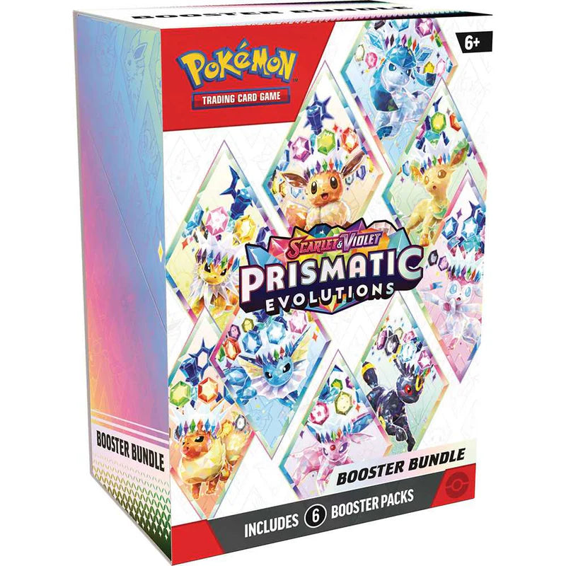 Pokémon Scarlet & Violet: Prismatic Evolutions Booster Bundle (6 Packs)