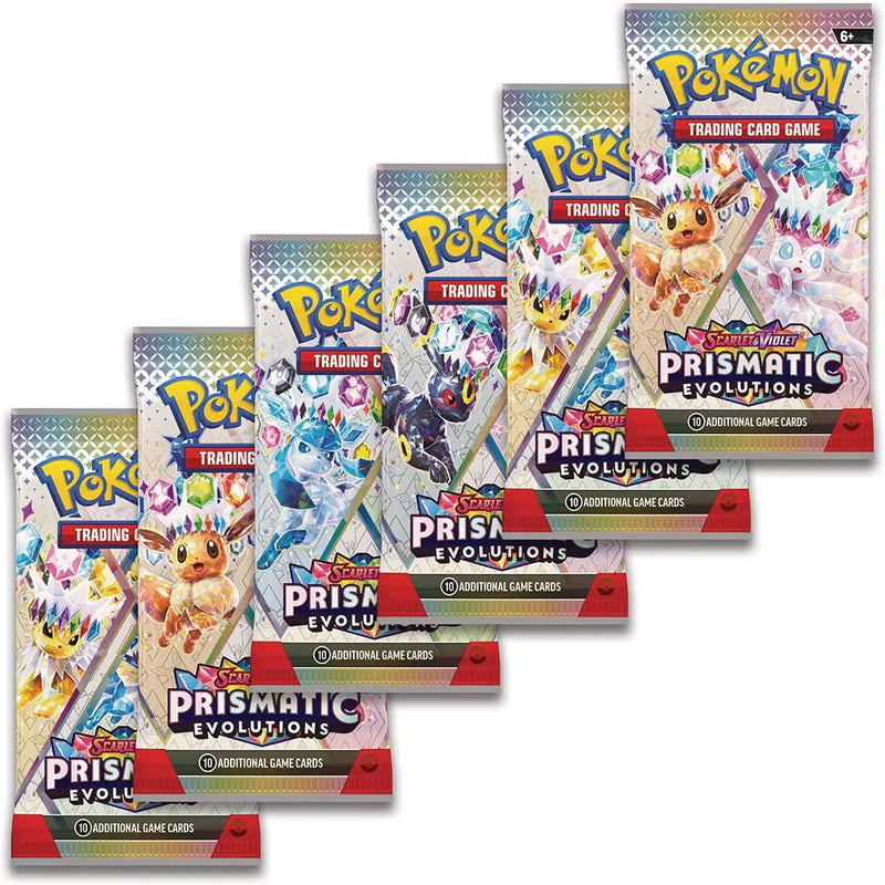 Pokémon Scarlet & Violet: Prismatic Evolutions Booster Bundle (6 Packs)