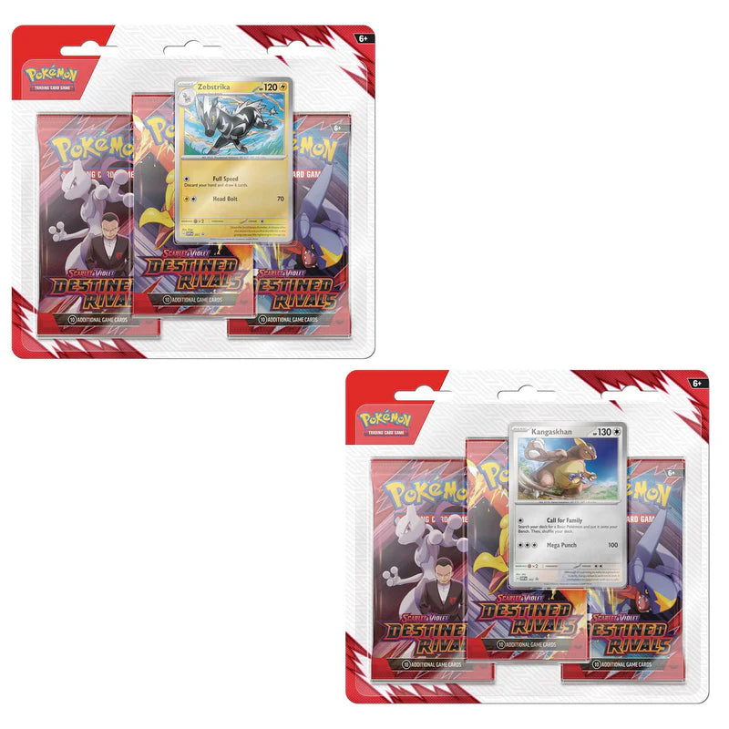 Pokémon Scarlet & Violet: Destined Rivals 3 Pack Blister - Zebstrika