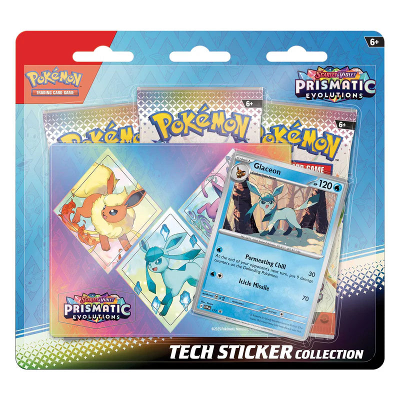 Pokemon Prismatic Evolutions Tech Sticker Collection - Glaceon