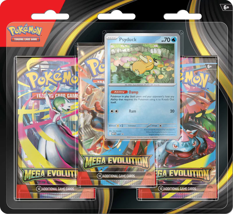 Pokémon Mega Evolutions 3 Pack Blister - Psyduck