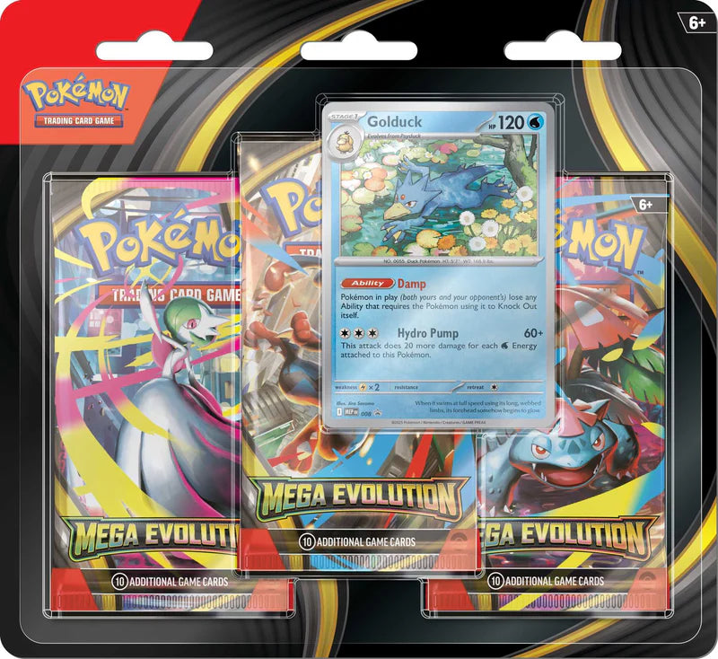 Pokémon Mega Evolutions 3 Pack Blister - Golduck