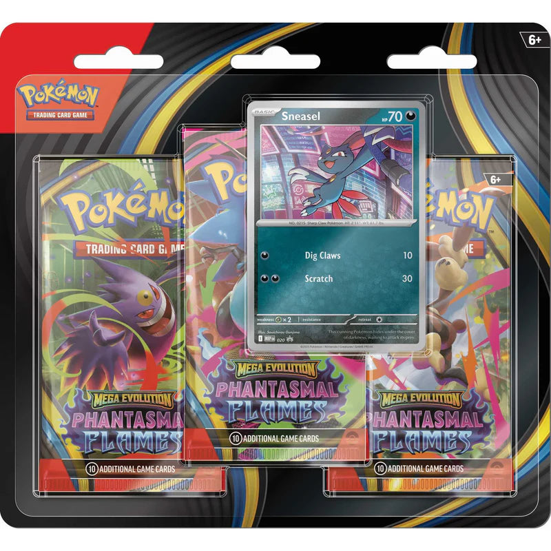 Pokémon Mega Evolution: Phantasmal Flames - 3 Pack Blister - Sneasel