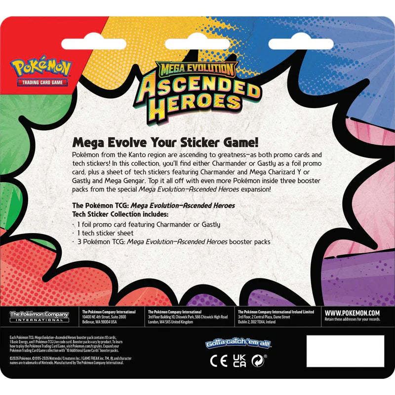 Pokémon Mega Evolution: Ascended Heroes - Tech Sticker Collection - Charmander
