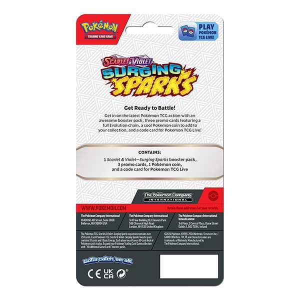 surging sparks booster box promo Pokemon Scarlet & Violet: Surging Sparks Blister Pack